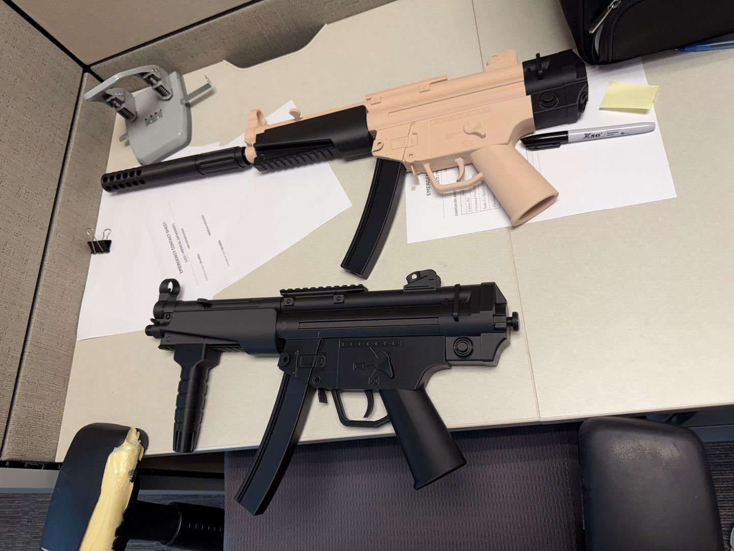 “REPLICA”.  Repeat REPLICA MP5s